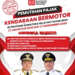 Gubernur Sumatera Selatan H.Herman Deru mengeluarkan kebijakan Pemutihan Pajak Kendaraan Bermotor di Provinsi Sumatera Selatan