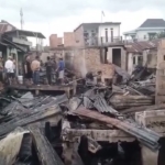 Kebakaran Hebat di Jalan Lettu Karim Kadir, Puluhan Rumah Hangus Dilalap Api
