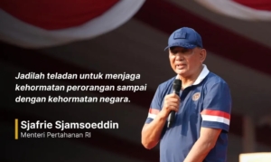 Integritas dan Kehormatan: Menhan Sjafrie Sjamsoeddin Ajak Jajaran Kemhan Jadi Teladan Bangsa