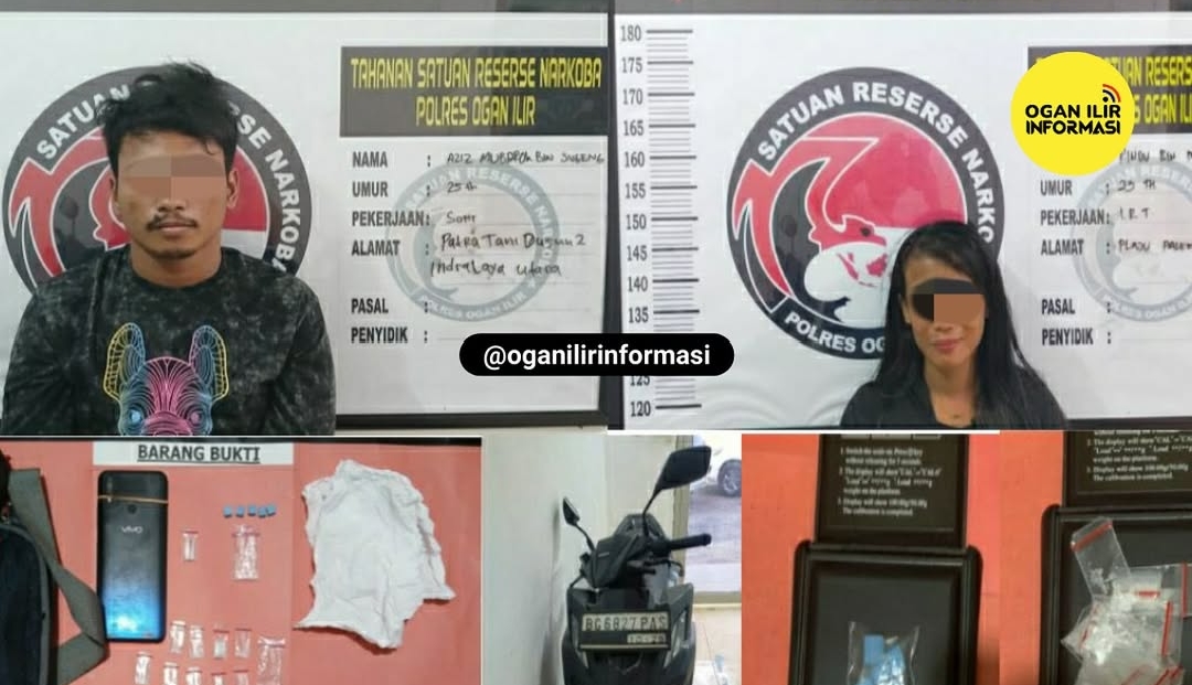 Dua Pengedar Narkoba Ditangkap di Kafe Ogan Ilir, Ribuan Gram Sabu dan Ekstasi Disita