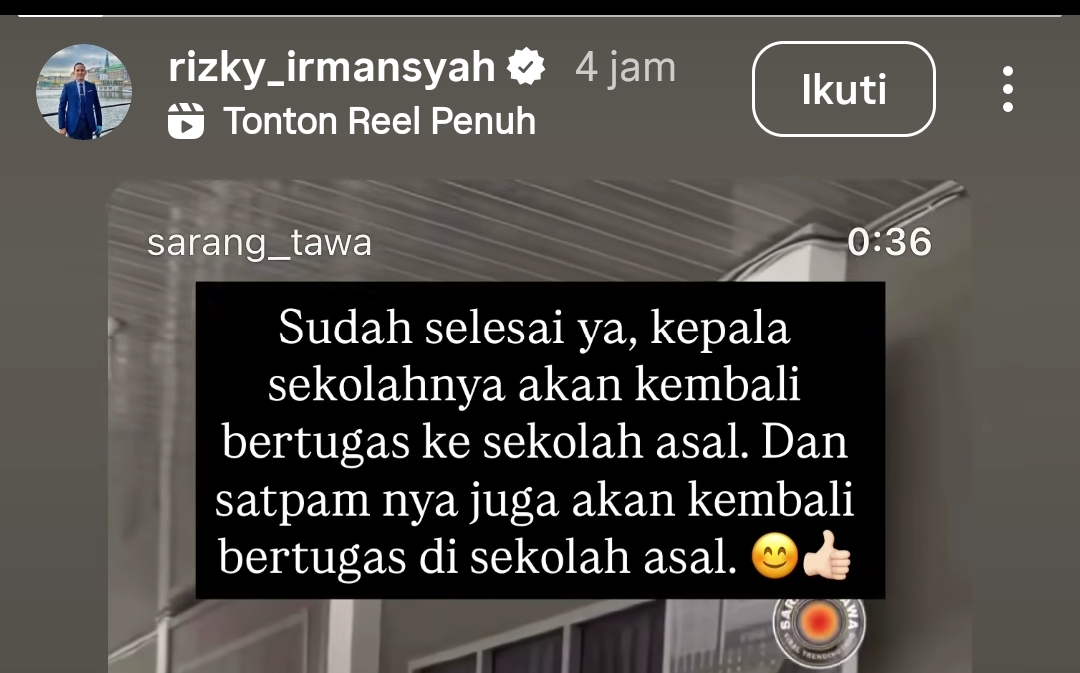 Dibocorkan Ajudan Prabowo, Pencopotan Kepsek dan Satpam SMPN 1 Prabumulih Dibatalkan