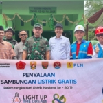 PLN ULP Muara Enim Sukses Dukung TMMD Kodim 0404, Wujudkan Terangnya Harapan di Desa