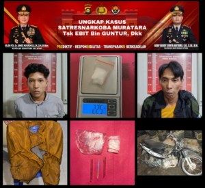 Nekat Lewat Depan Markas Polisi, Dua Kurir Sabu Langsung Ditangkap