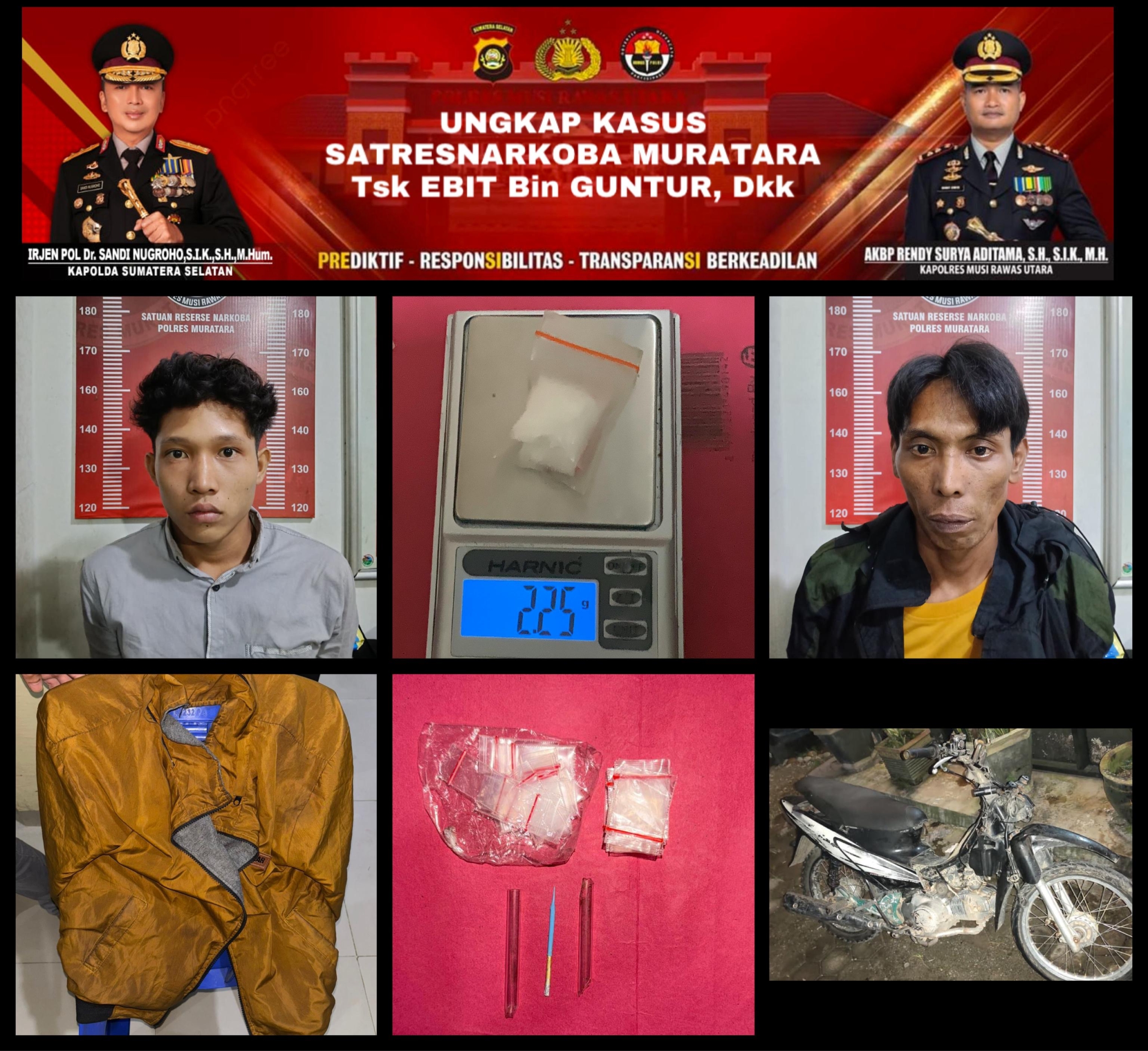 Nekat Lewat Depan Markas Polisi, Dua Kurir Sabu Langsung Ditangkap