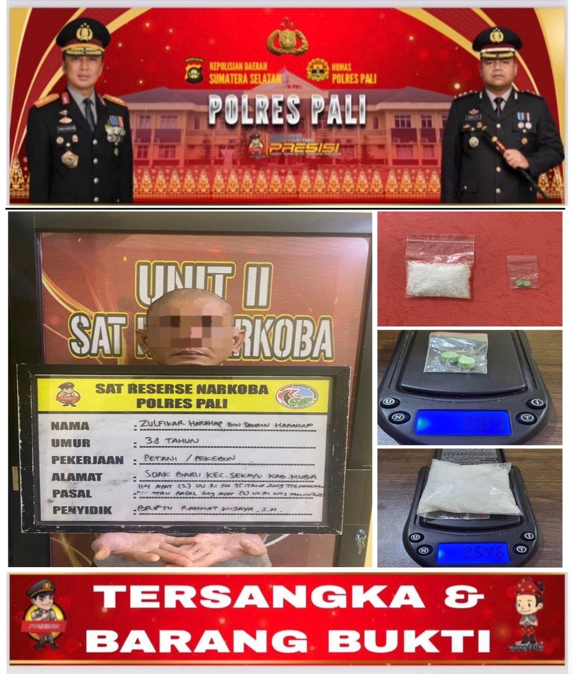 Polisi Menyamar Beli Sabu 25 Gram, Pengedar Lintas Kabupaten Langsung Dibekuk