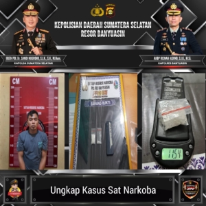 Pengedar Sabu Asal Bangka Dibekuk di Banyuasin, Dua Paket Sabu 11,54 Gram Disita