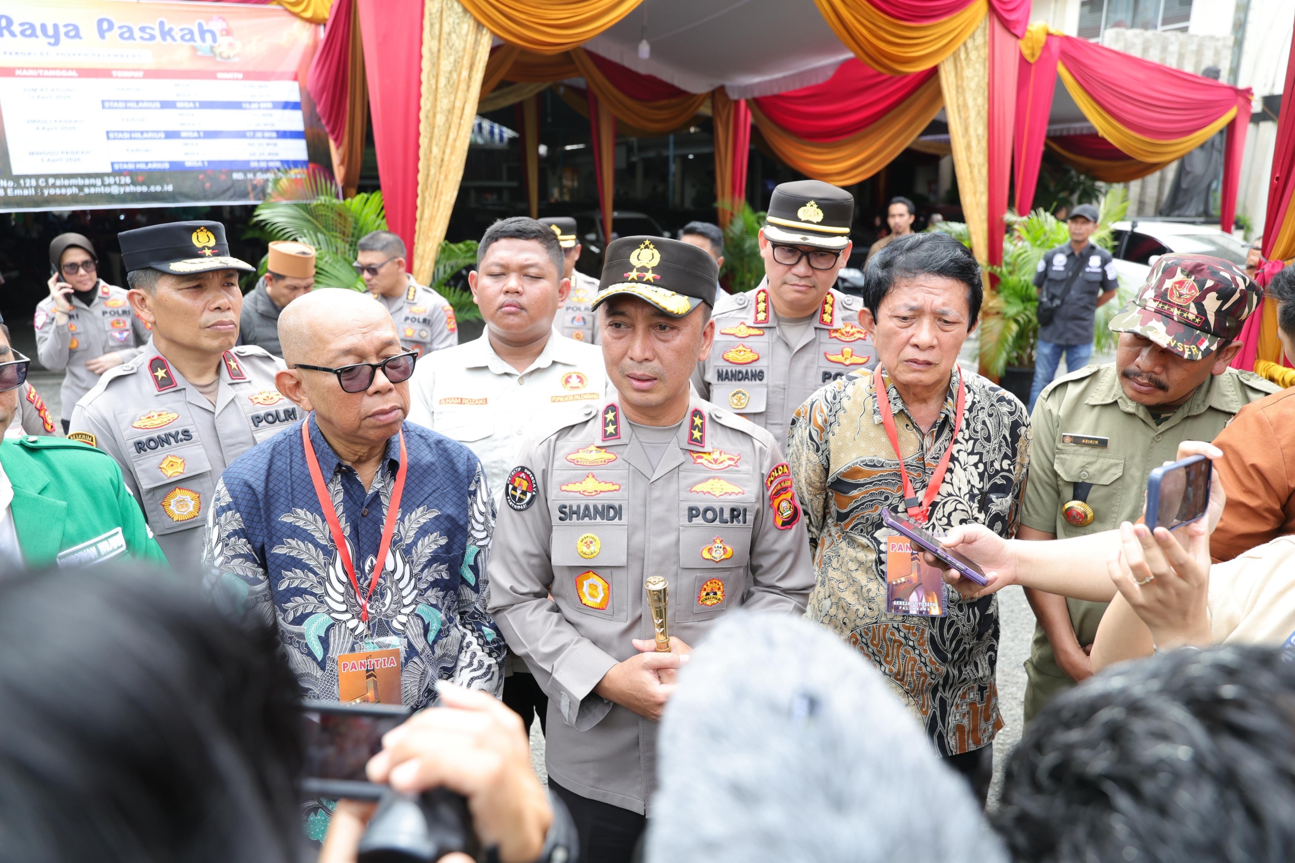 Kapolda Sumsel Tinjau Pengamanan Rangkaian Ibadah Paskah 2026 di Gereja Santo Yoseph Palembang
