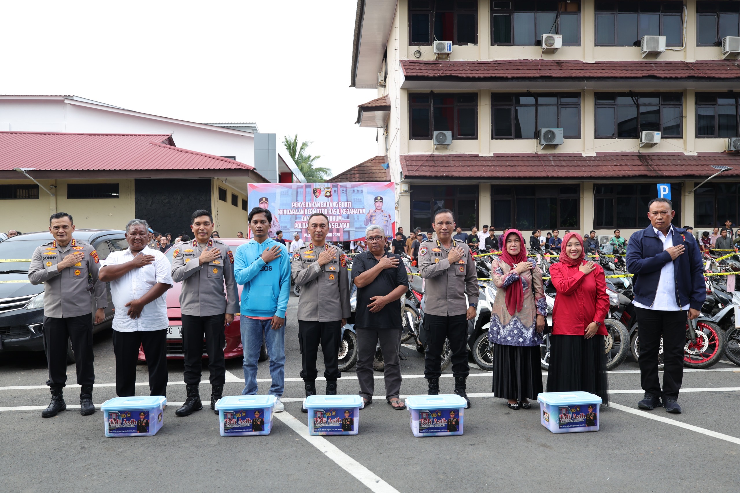 430 Kasus Curanmor Diungkap, Polda Sumsel Kembalikan 497 Kendaraan kepada Pemilik Sah