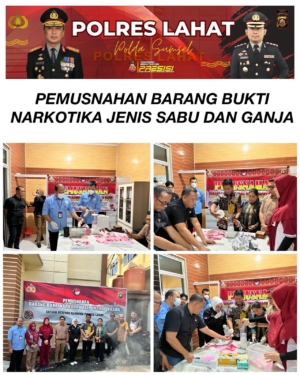 Transparansi Penegakan Hukum,Polres Lahat Musnahkan Sabu 85,533 Gram dan Ganja 15,05 Gram