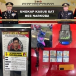 Polres Lubuk Linggau Bekuk Pengedar Ekstasi Logo WhatsApp di Pasar Satelit