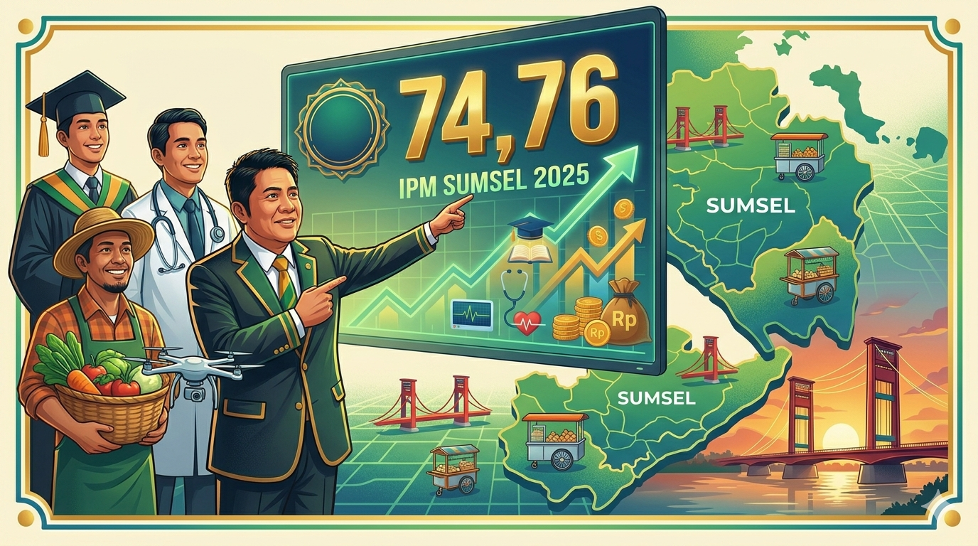 KABAR BAIK DARI BUMI SRIWIJAYA! IPM SUMSEL TAHUN 2025 MELESAT, SI CANTIK 74,76 GEBRAK NASIONAL!