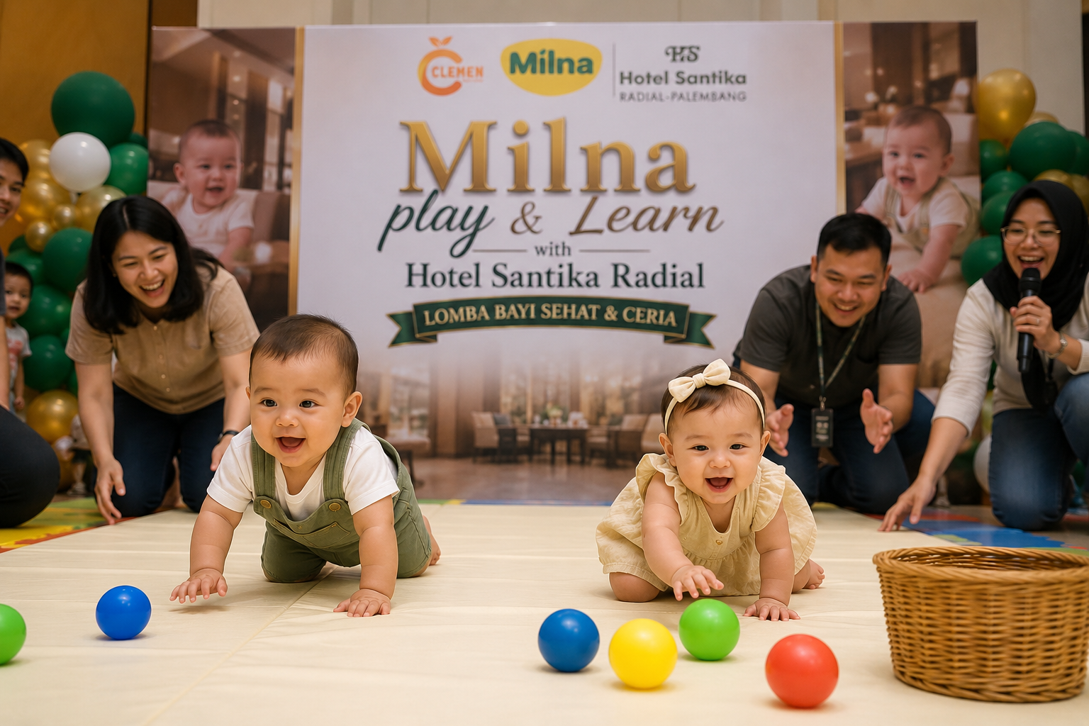 Hotel Santika Radial Palembang Hadirkan “Milna Play & Learn” Lomba Bayi Sehat & Ceria Bersama Milna