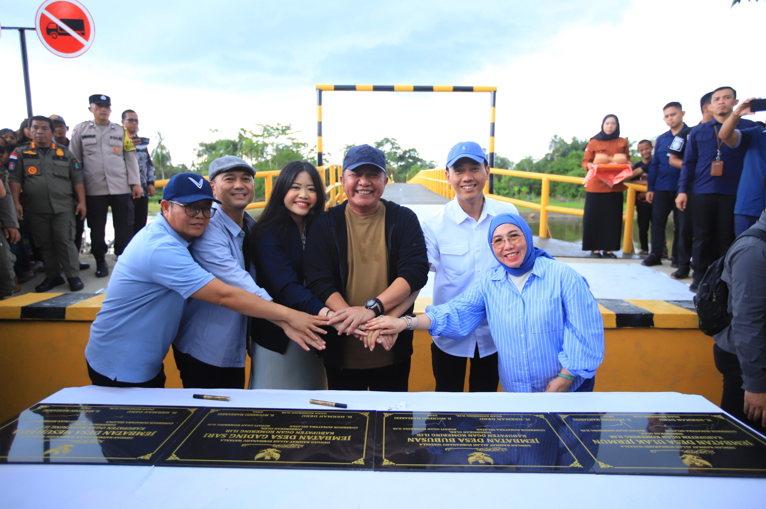 Herman Deru Prioritaskan Infrastruktur Dasar, Resmikan Jembatan Penghubung Senilai Hampir Rp5 Miliar di OKI